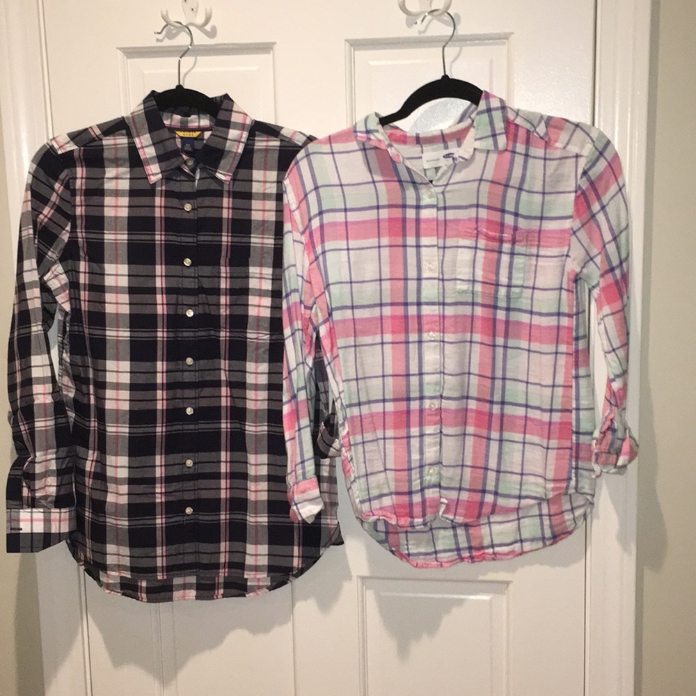 2 plaid shirts (can be sold separately)